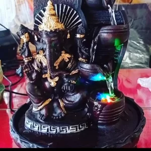 Polyresin Table Top Indoor Outdoor Water Fall Fountain with LED Lights Home Decor Decoration