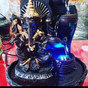 Polyresin Table Top Indoor Outdoor Water Fall Fountain with LED Lights Home Decor Decoration