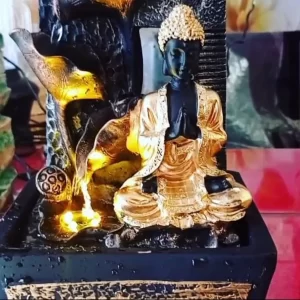 Polyresin Table Top Indoor Outdoor Water Fall Fountain with LED Lights Home Decor Decoration