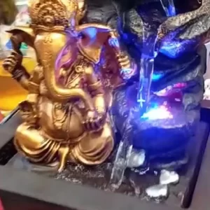 Polyresin Table Top Indoor Outdoor Water Fall Fountain with LED Lights Home Decor Decoration