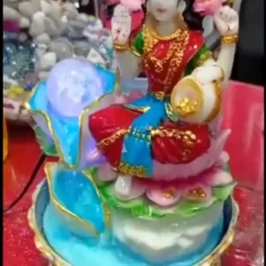 Polyresin Table Top Indoor Outdoor Water Fall Fountain with LED Lights Home Decor Decoration