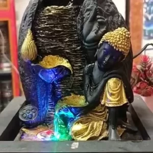 Polyresin Table Top Indoor Outdoor Water Fall Fountain with LED Lights Home Decor Decoration